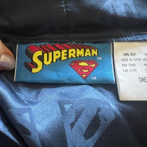 DC Comics Superman Dark Blue Men's Robe - Picture 11 of 12